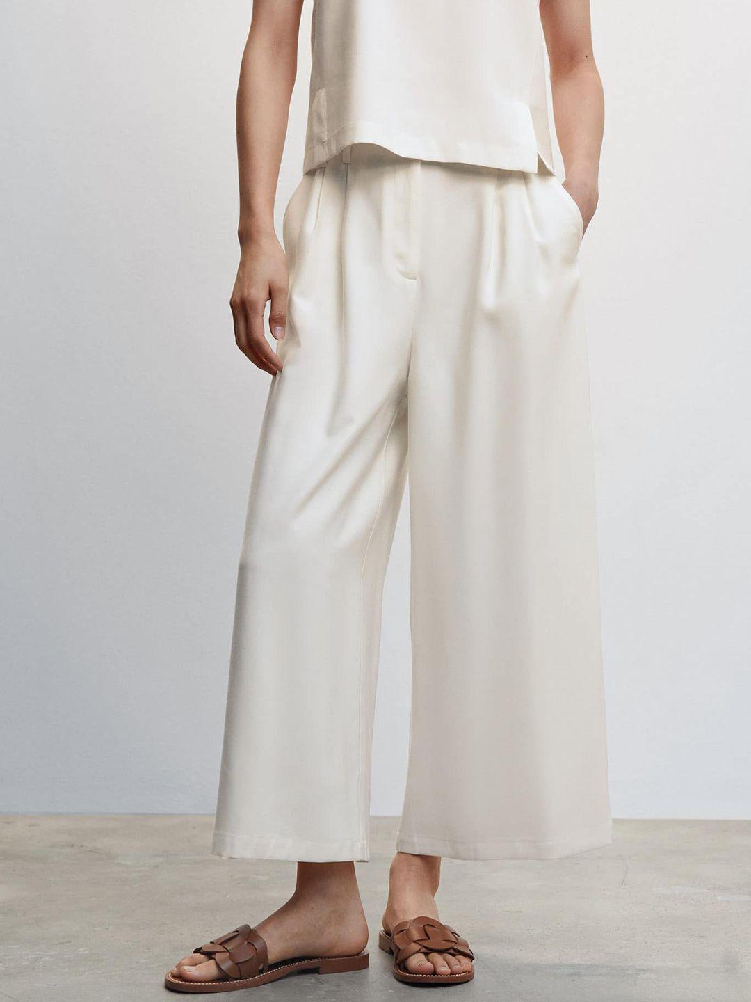 mango women pleated culottes