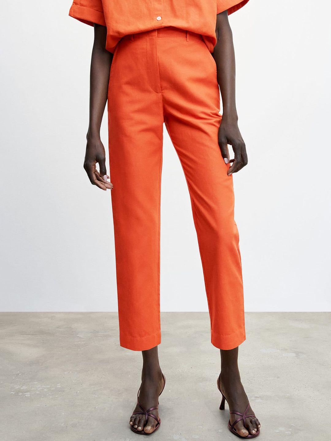 mango women straight trousers