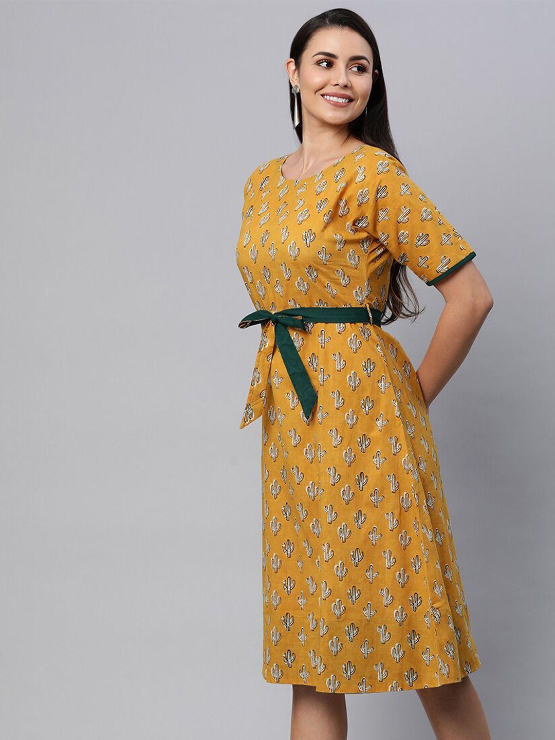 kami kubi cotton ethnic motifs a-line dress