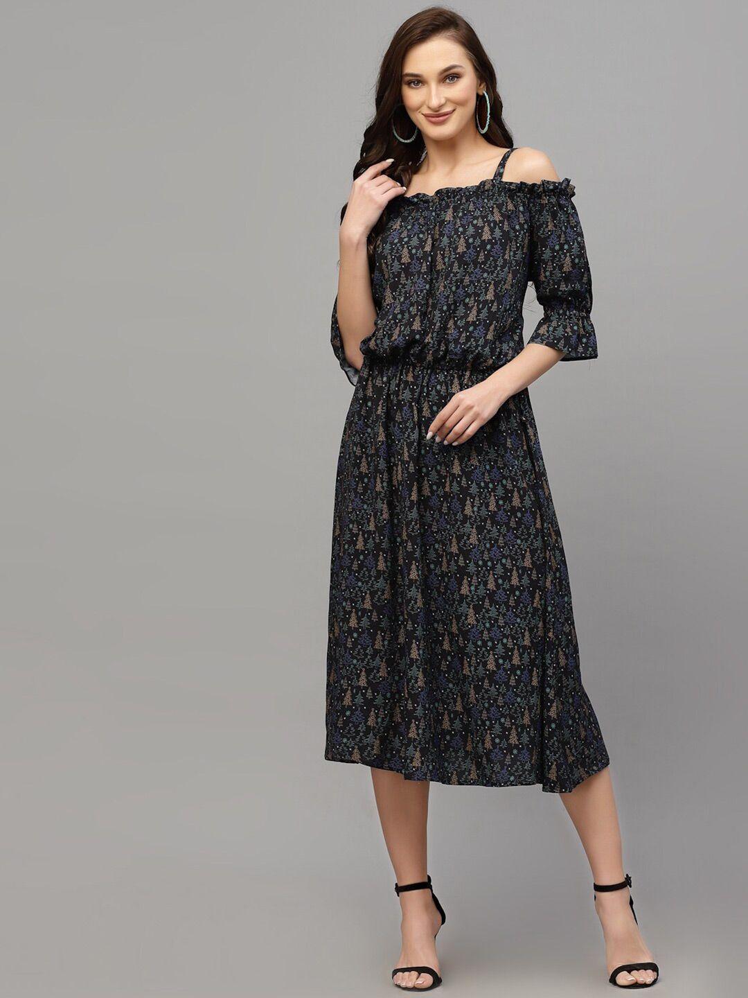 valbone off-shoulder blouson midi dress