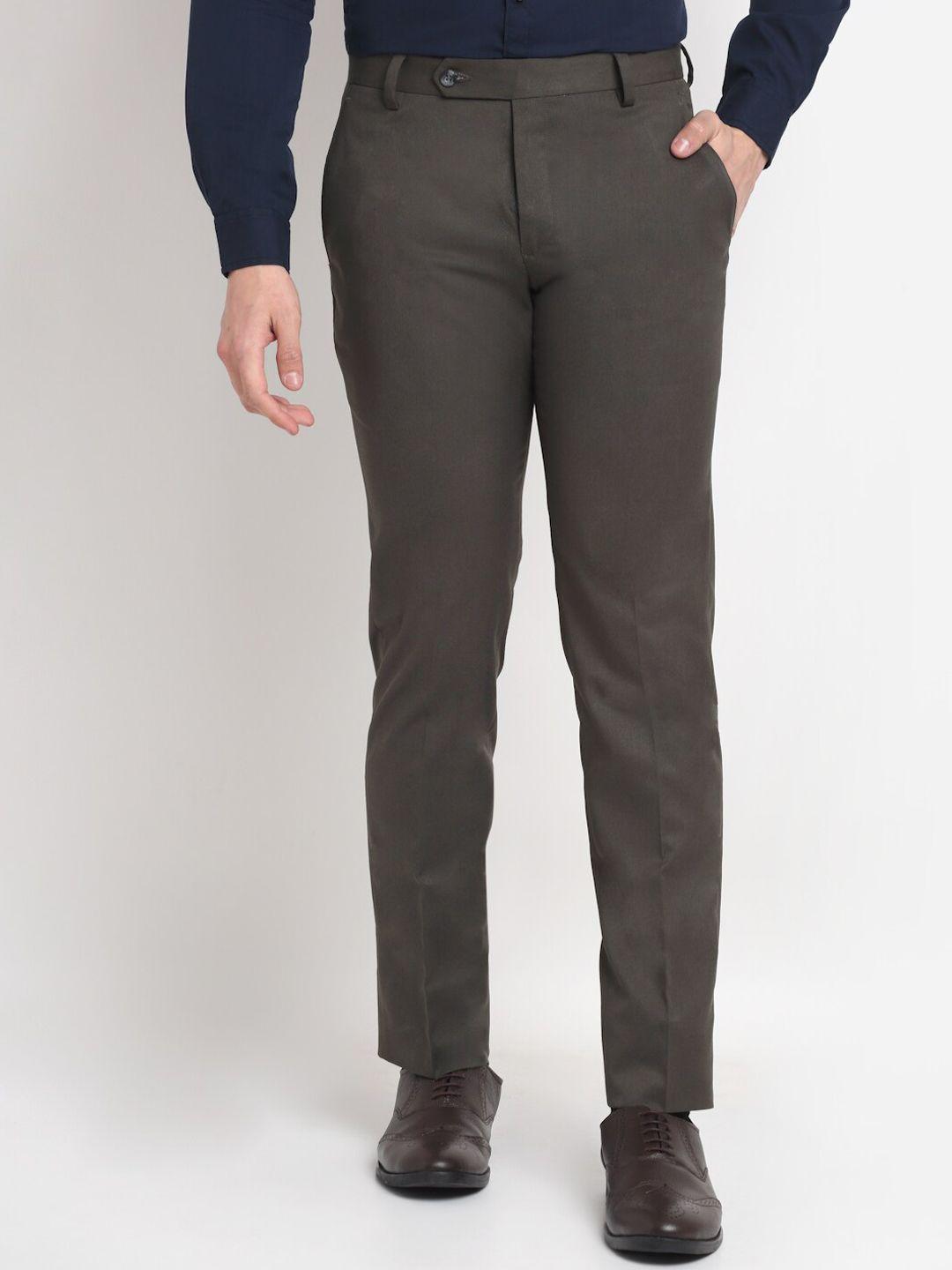 ennoble men smart tapered fit easy wash trousers