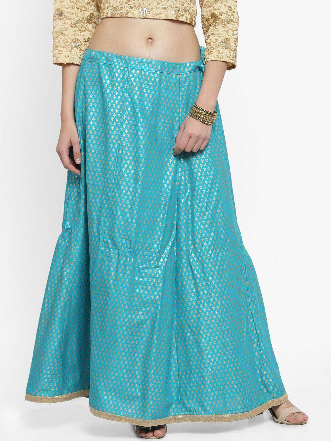 clora creation ethnic printed flared maxi skirt