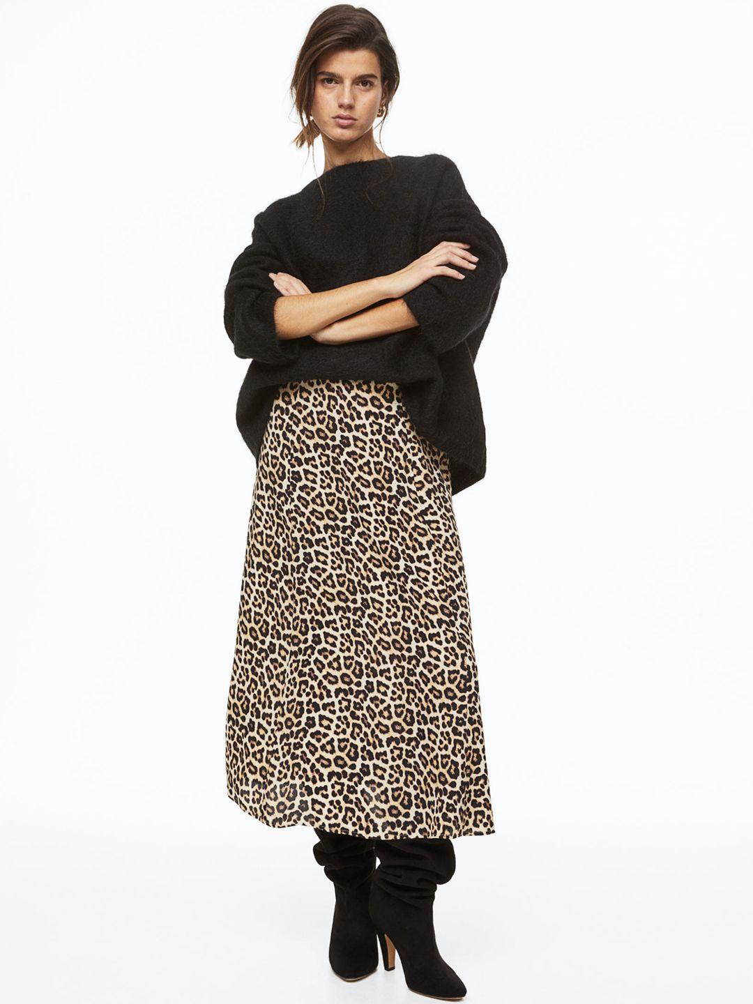 h&m women flared skirt