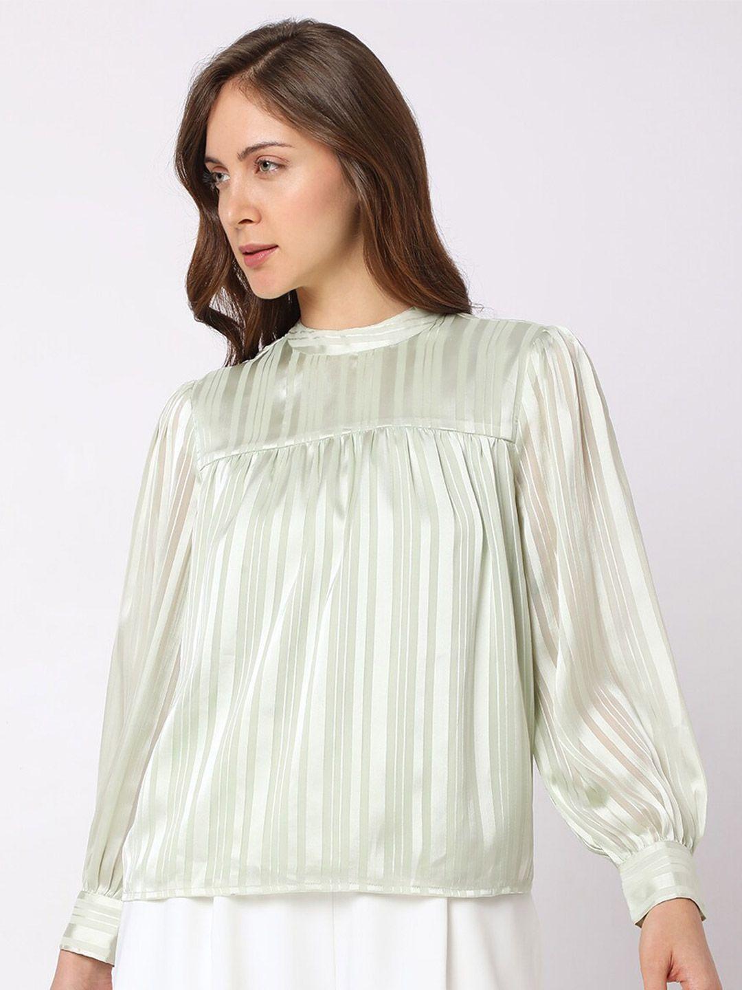 vero moda striped blouson top