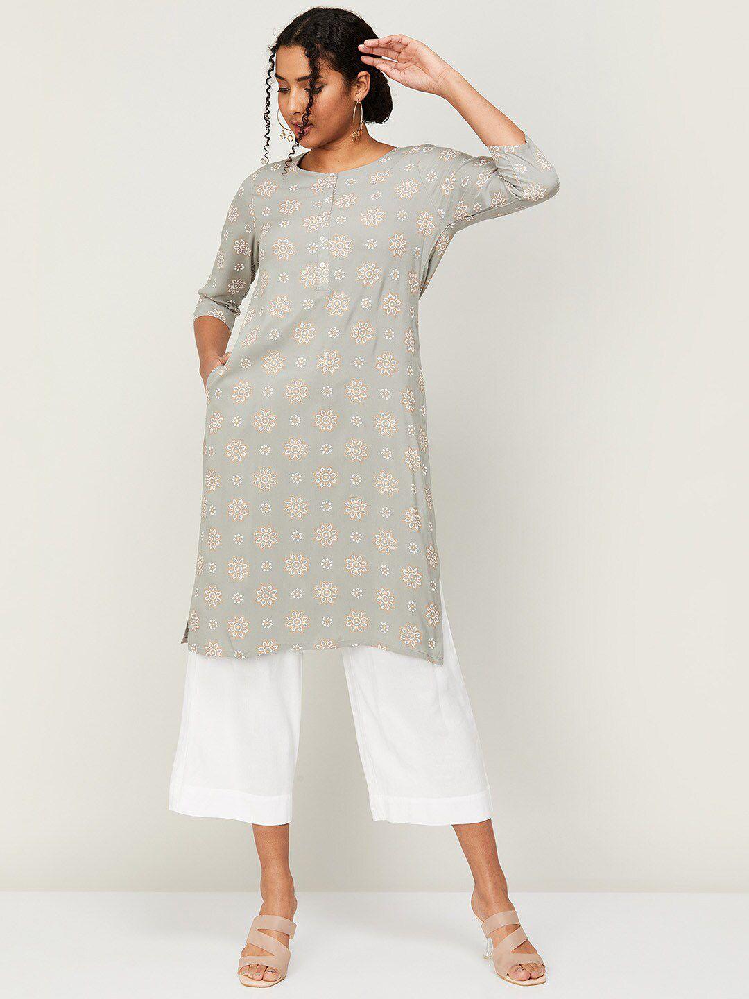 melange by lifestyle women ethnic motifs printed regular kurta