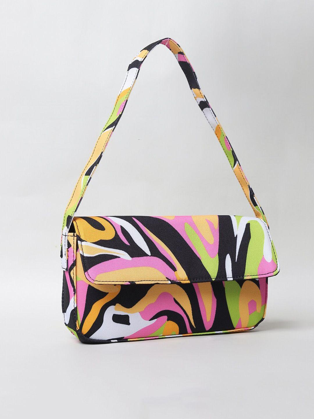 only printed structured shoulder bag