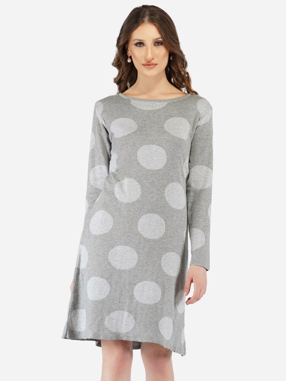 joe hazel polka dot printed a-line cotton dress