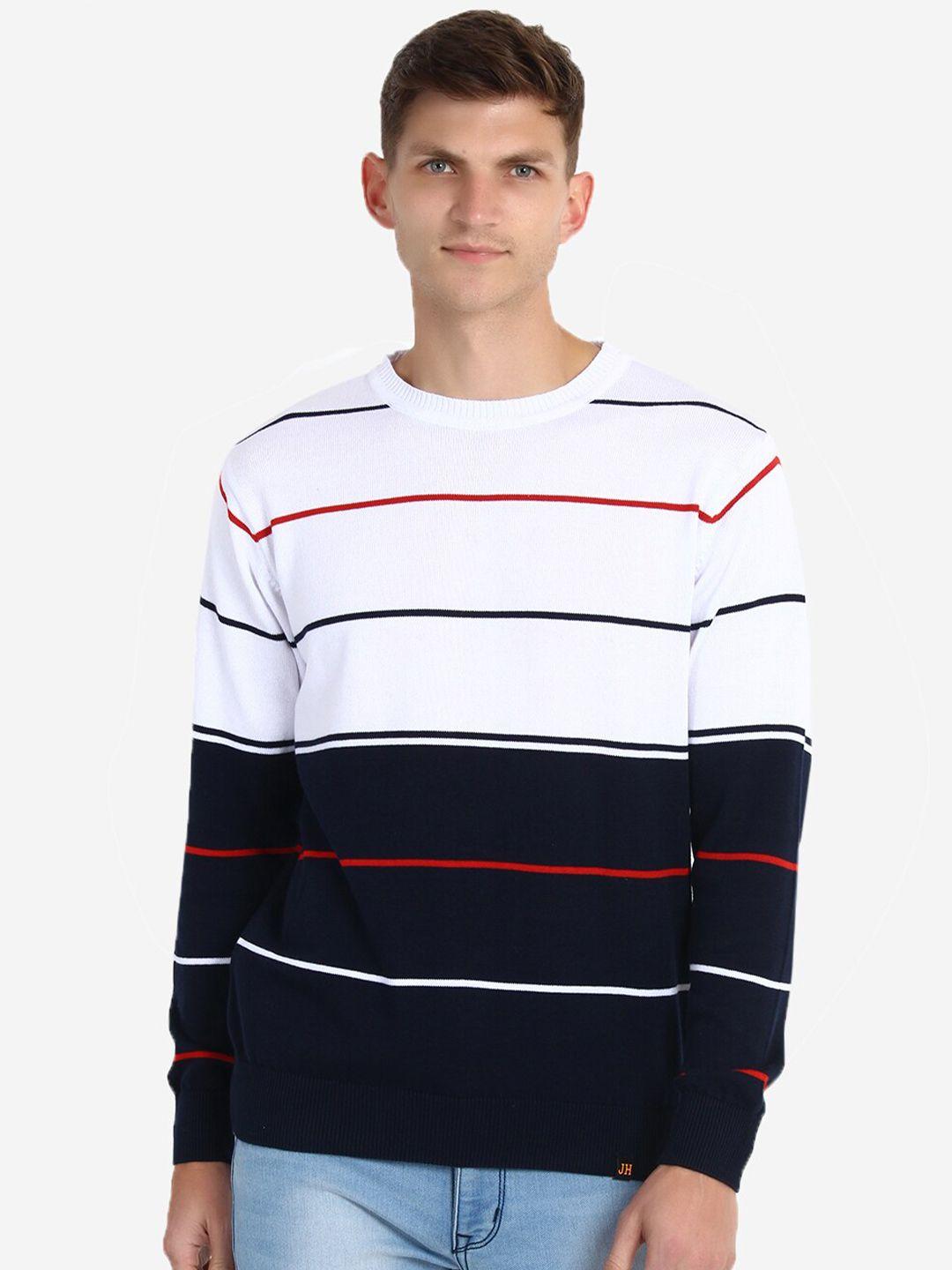 joe hazel men striped cotton pullover