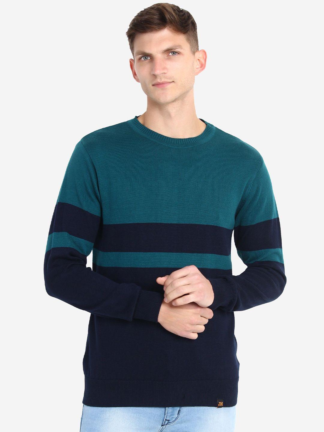 joe hazel men colourblocked cotton pullover