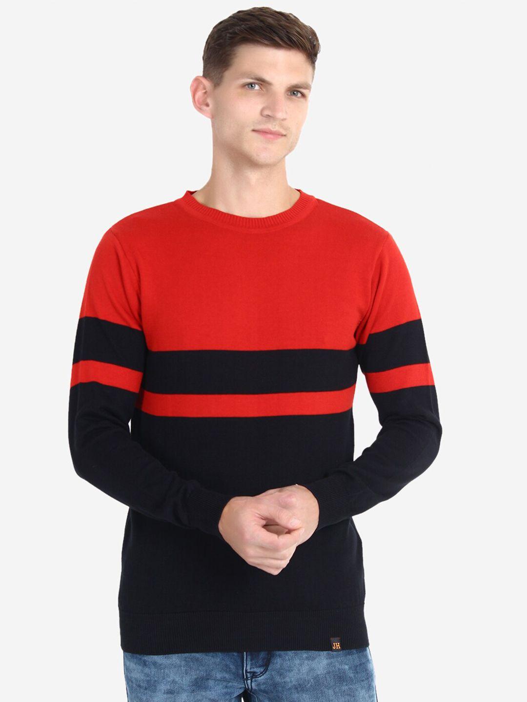 joe hazel men colourblocked cotton pullover