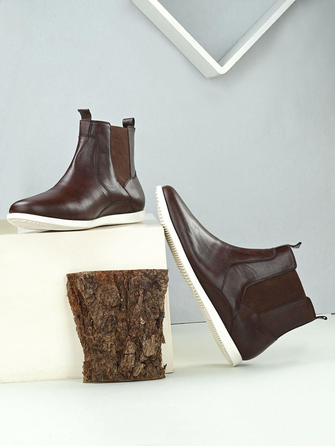 the roadster co. men mid-top chelsea boots