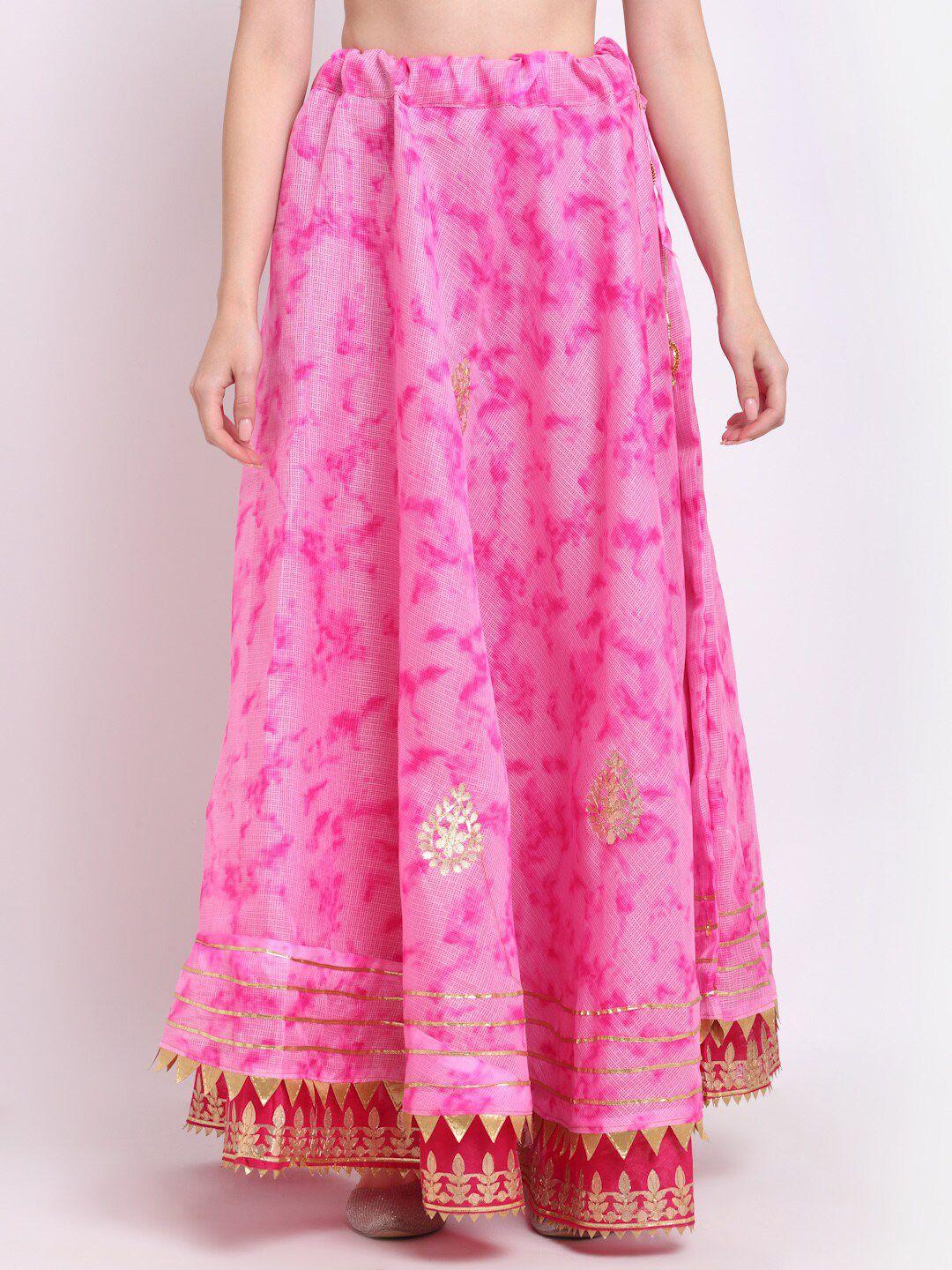 soundarya printed maxi length ethnic flared skirt