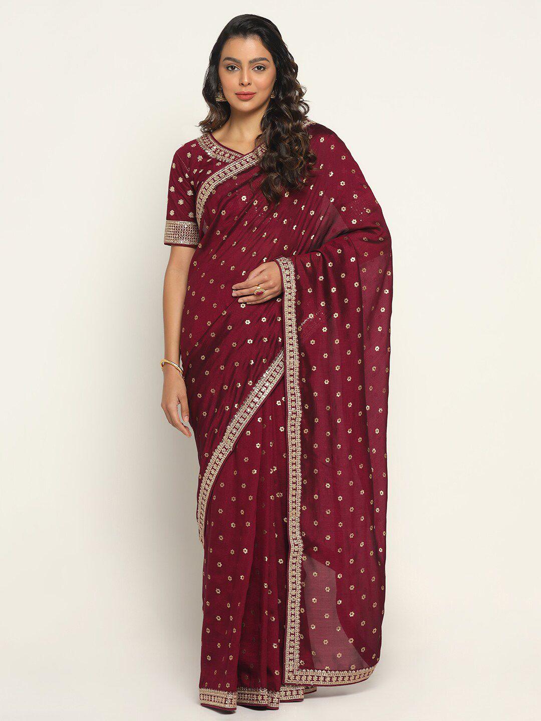 bombay selections bandhani printed zari saree