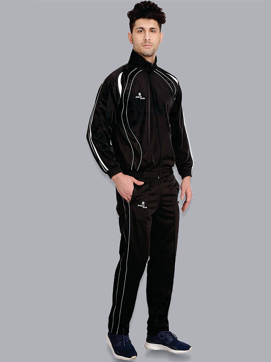 sport sun men striped jacket & trouser tracksuit