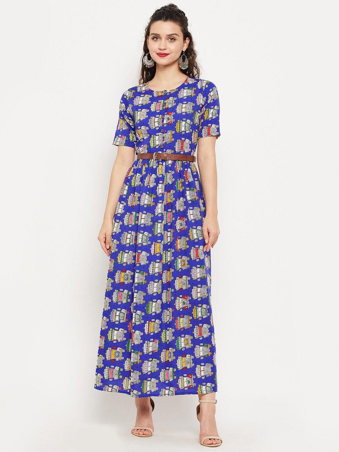 uptownie lite ethnic motifs crepe maxi dress