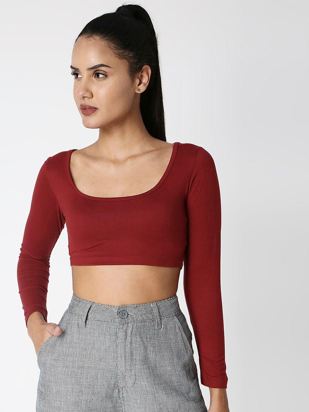 disrupt scoop neck crop top