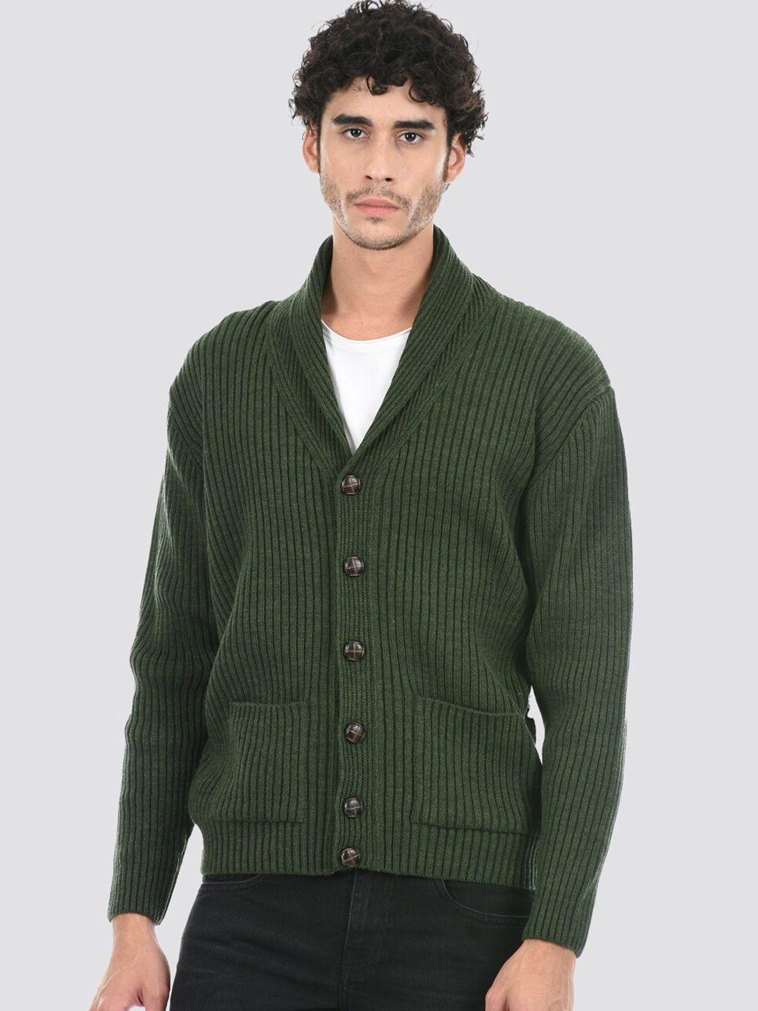 london fog men ribbed acrylic cardigan