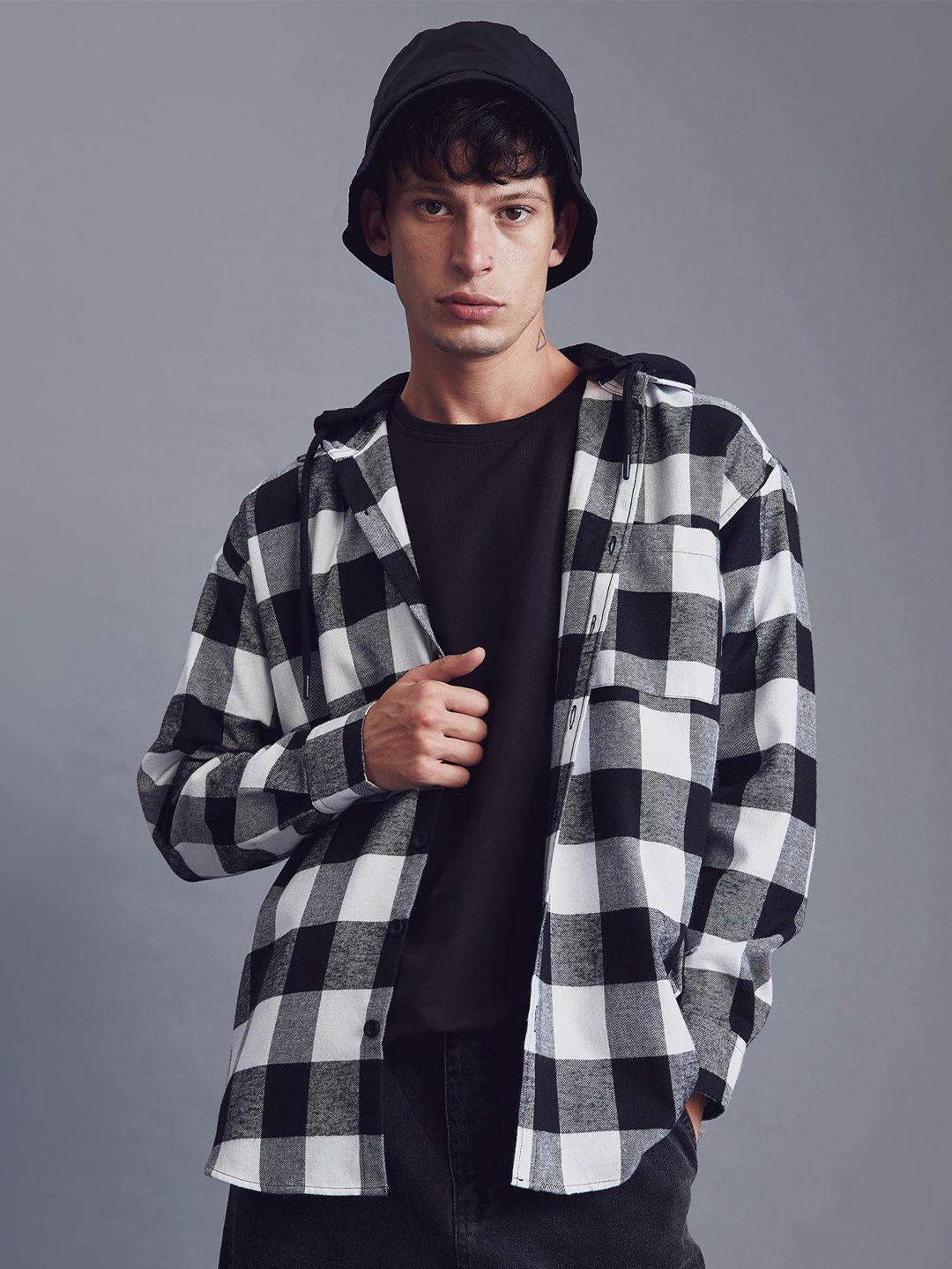 defacto men buffalo checked casual shacket