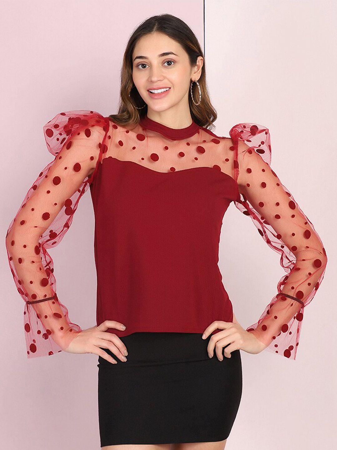 buy new trend embroidered lace top