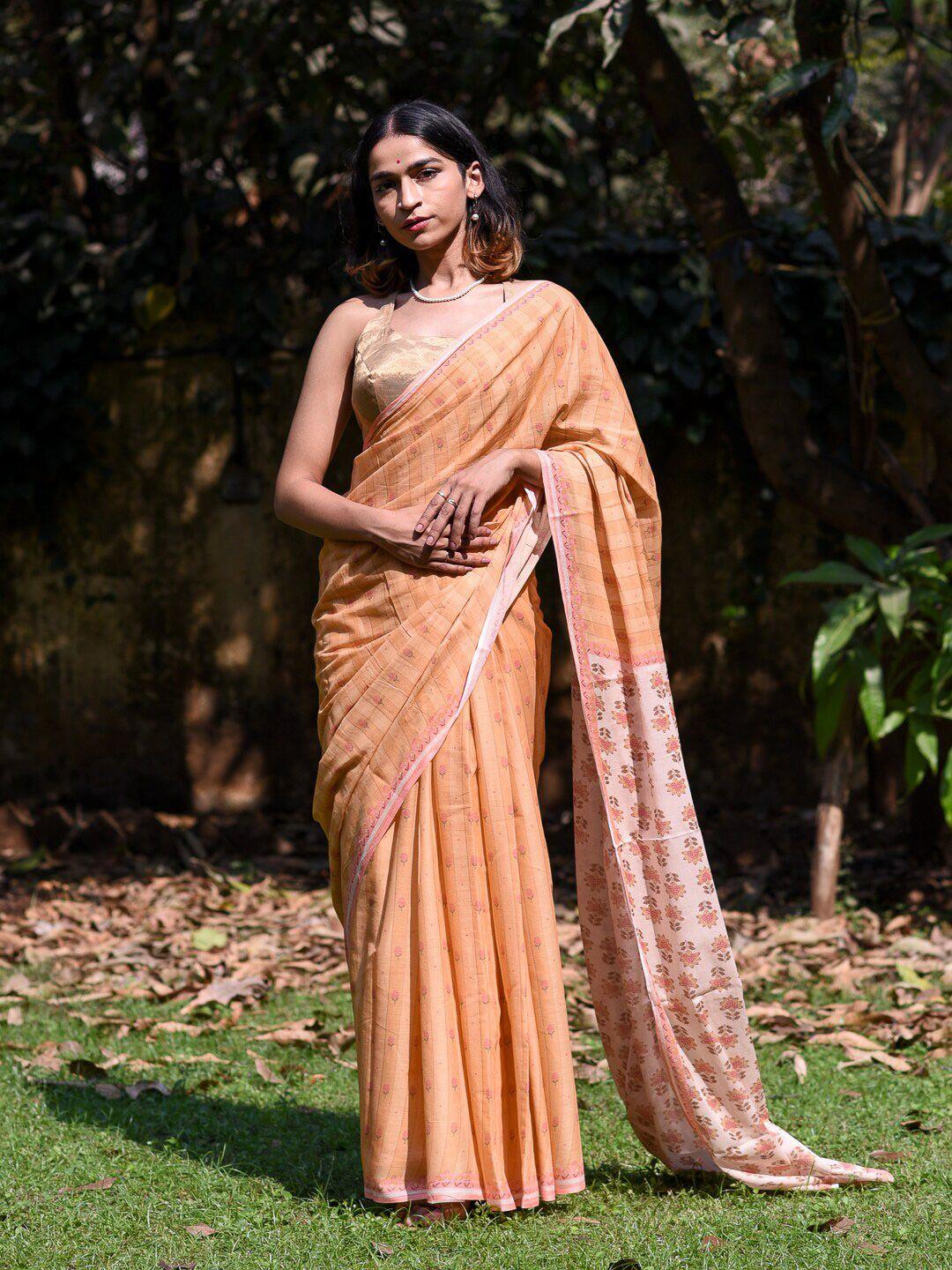 suta floral printed pure cotton saree