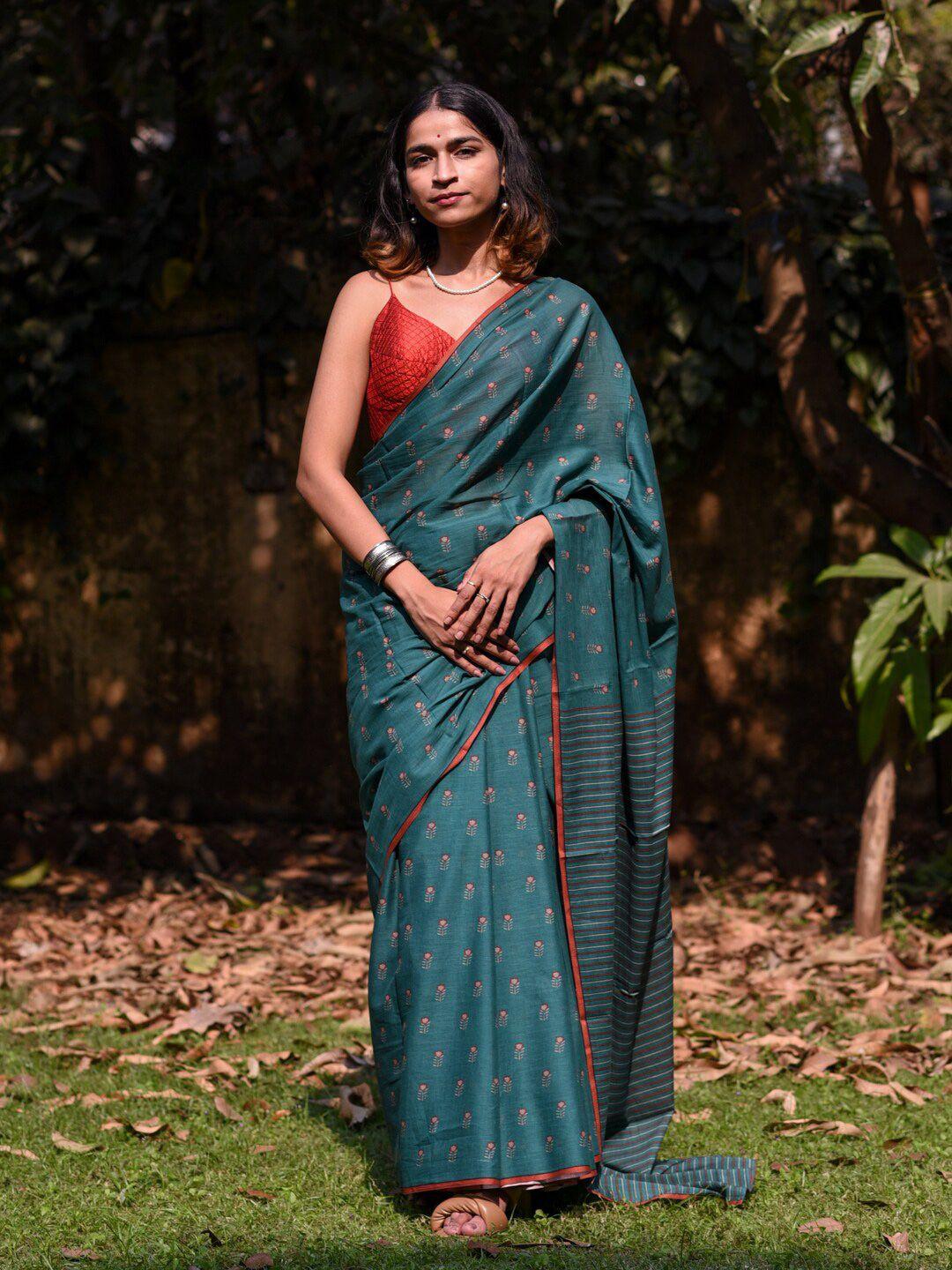 suta floral printed pure cotton saree