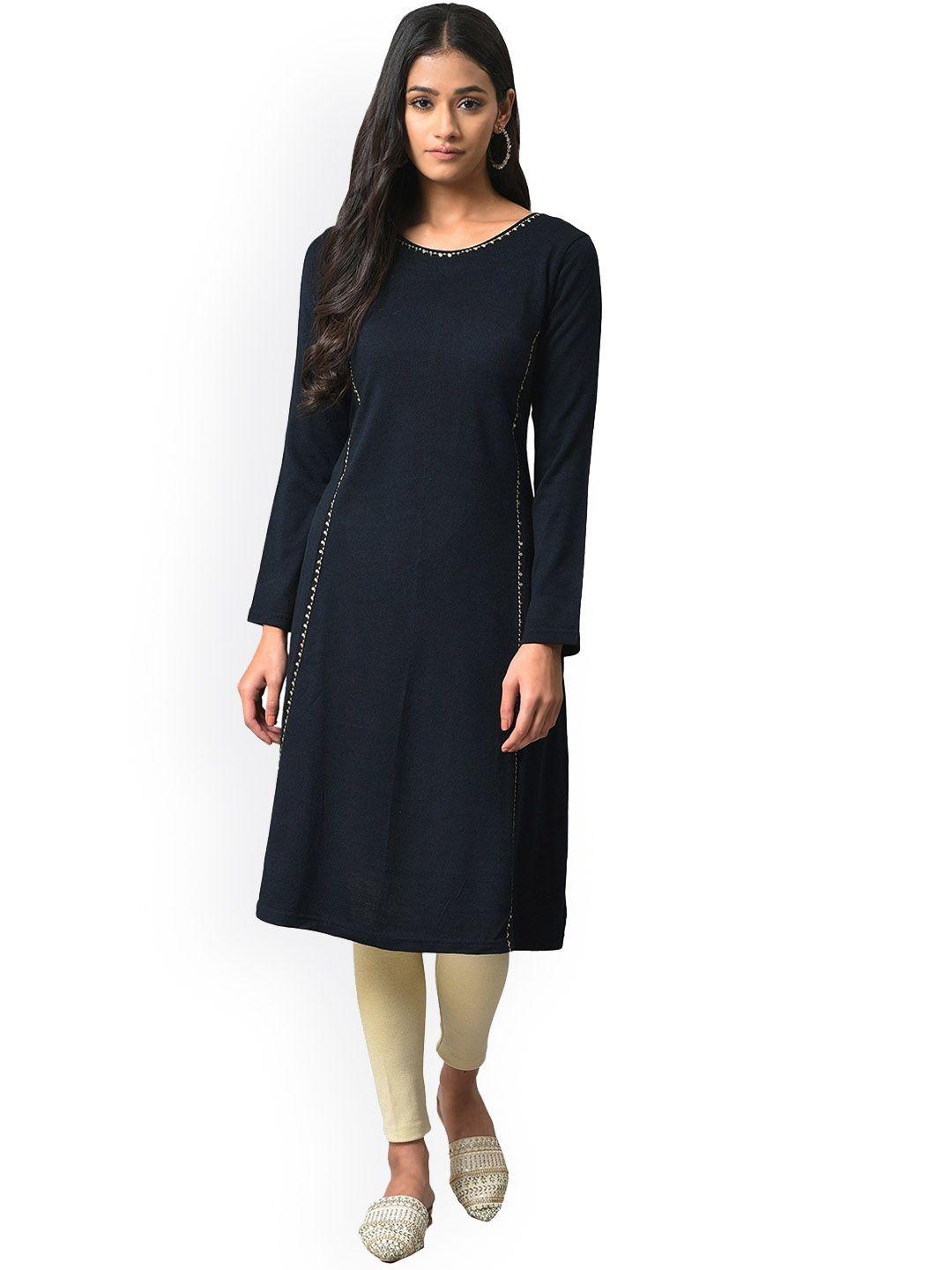 w women round neck acrylic kurta