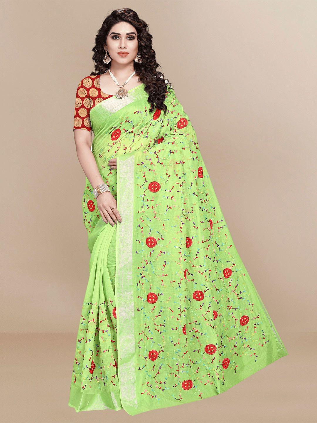 sidhidata floral embroidered chanderi saree