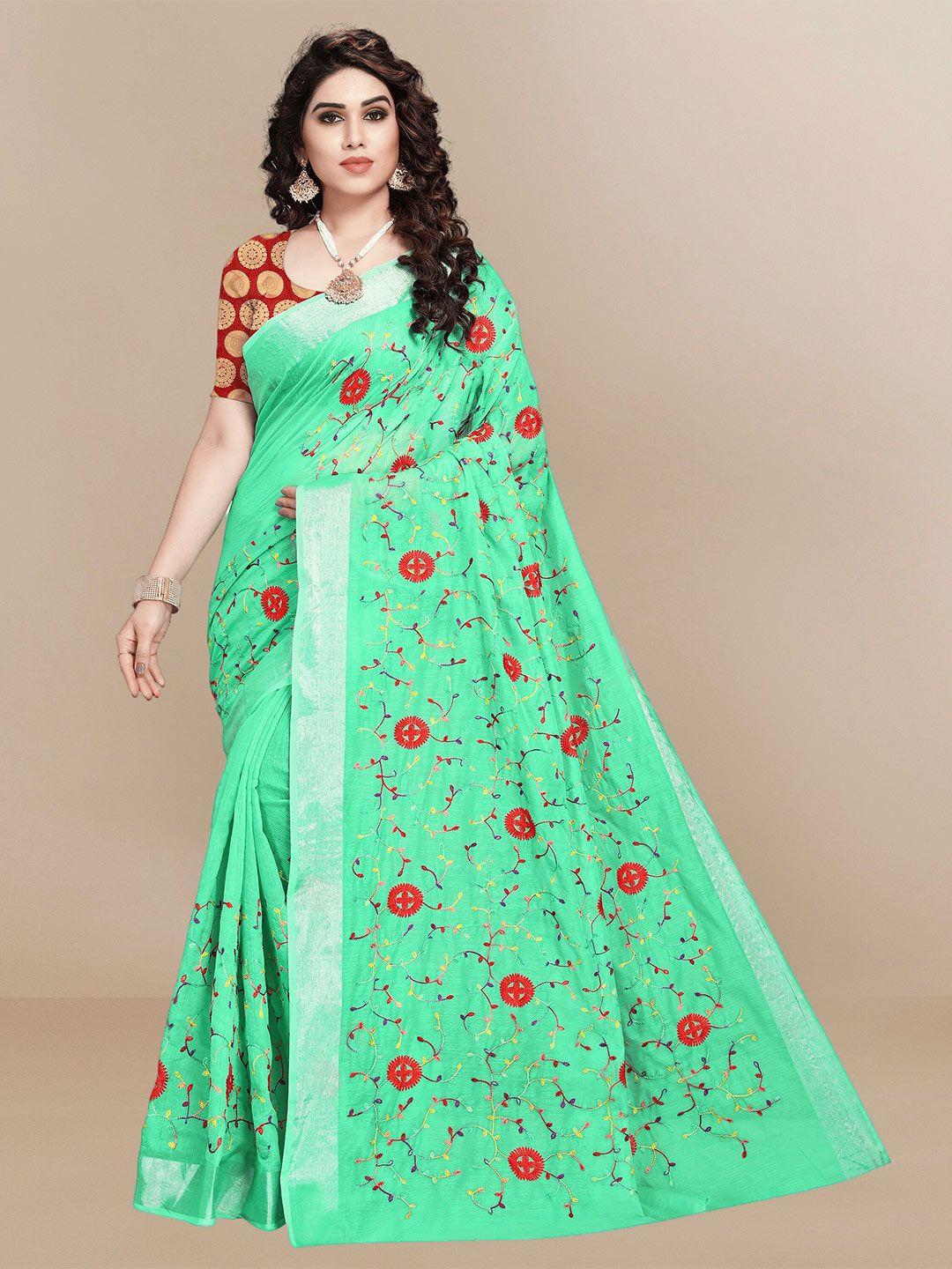 sidhidata floral embroidered zari chanderi saree