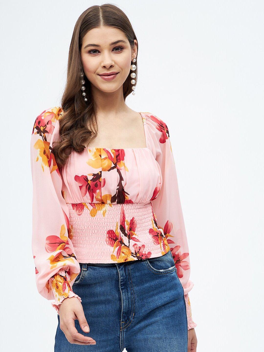 harpa floral printed square neck regular top