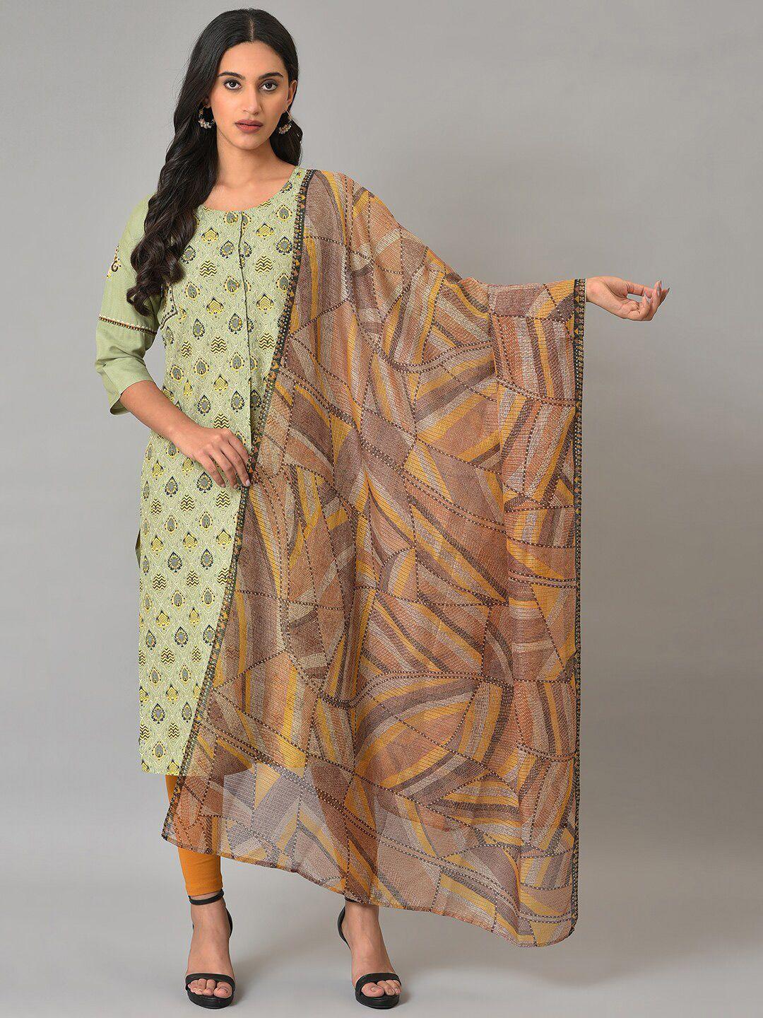 w geometric printed dupatta