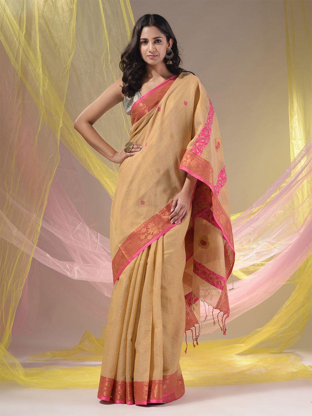 charukriti woven design zari saree