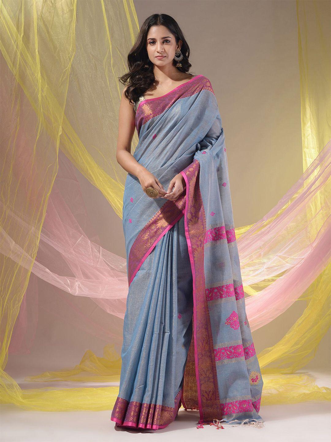 charukriti woven design zari saree