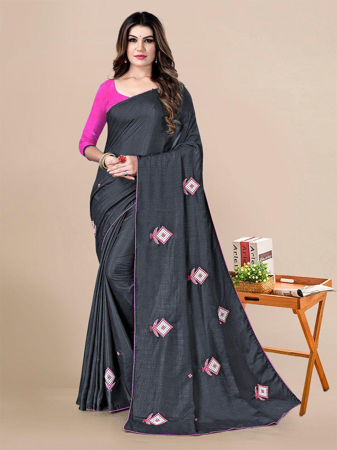 sidhidata floral embroidered chanderi saree