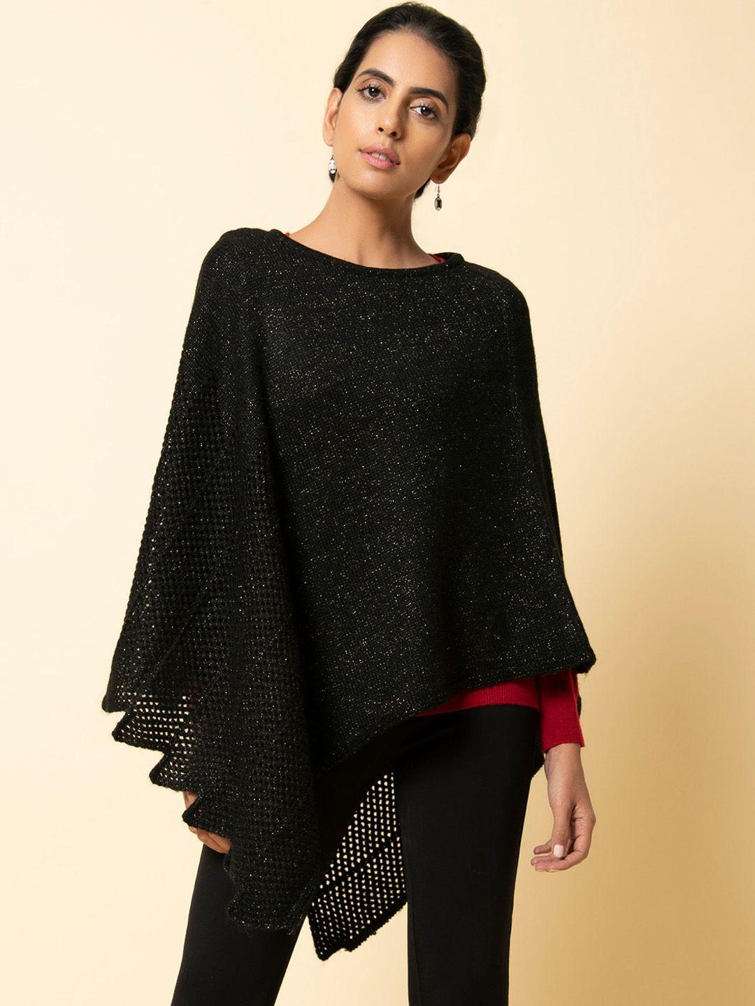 khaleej women asymmetric closure longline poncho jacket