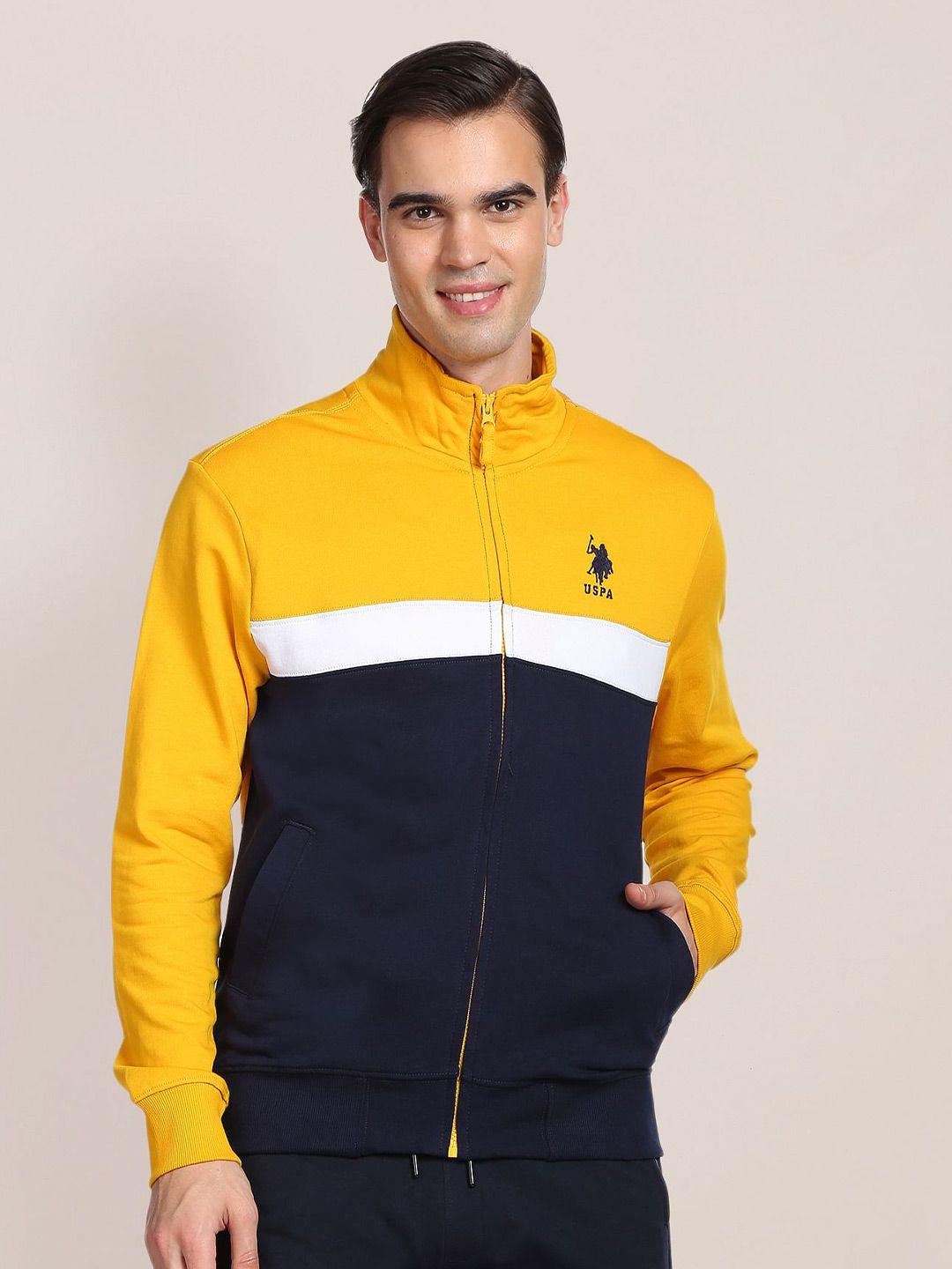 u s polo assn men colourblocked cotton sweatshirt