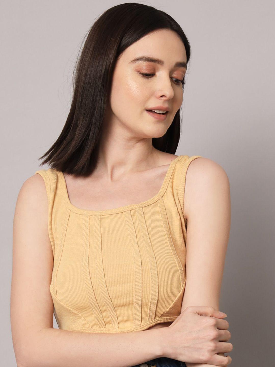 aahwan square neck crop top