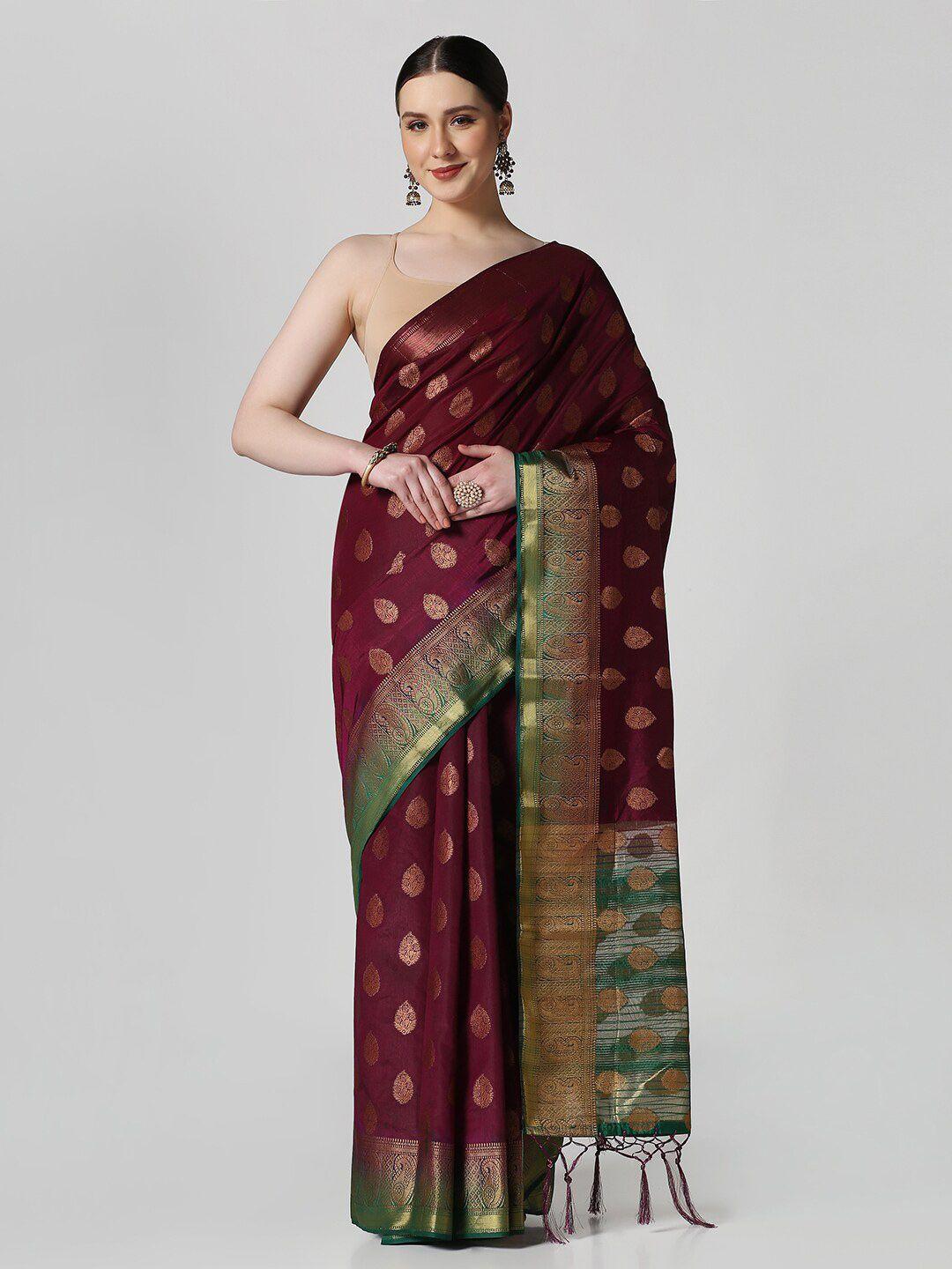 bombay selections woven design zari banarasi saree