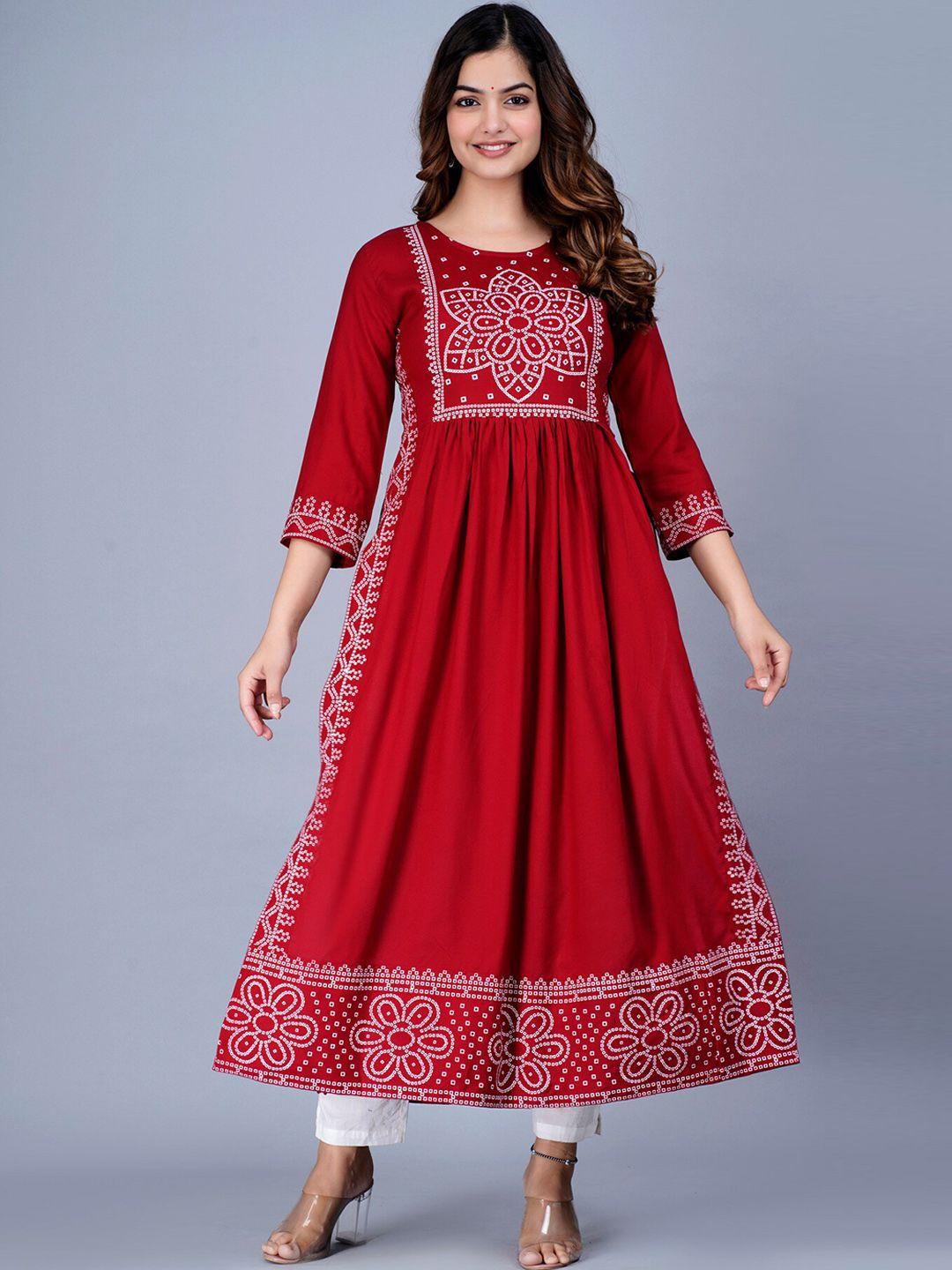 saabhi women ethnic motifs printed anarkali kurta