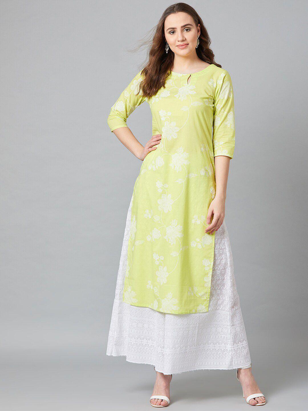 panit women floral printed kurta with palazzos