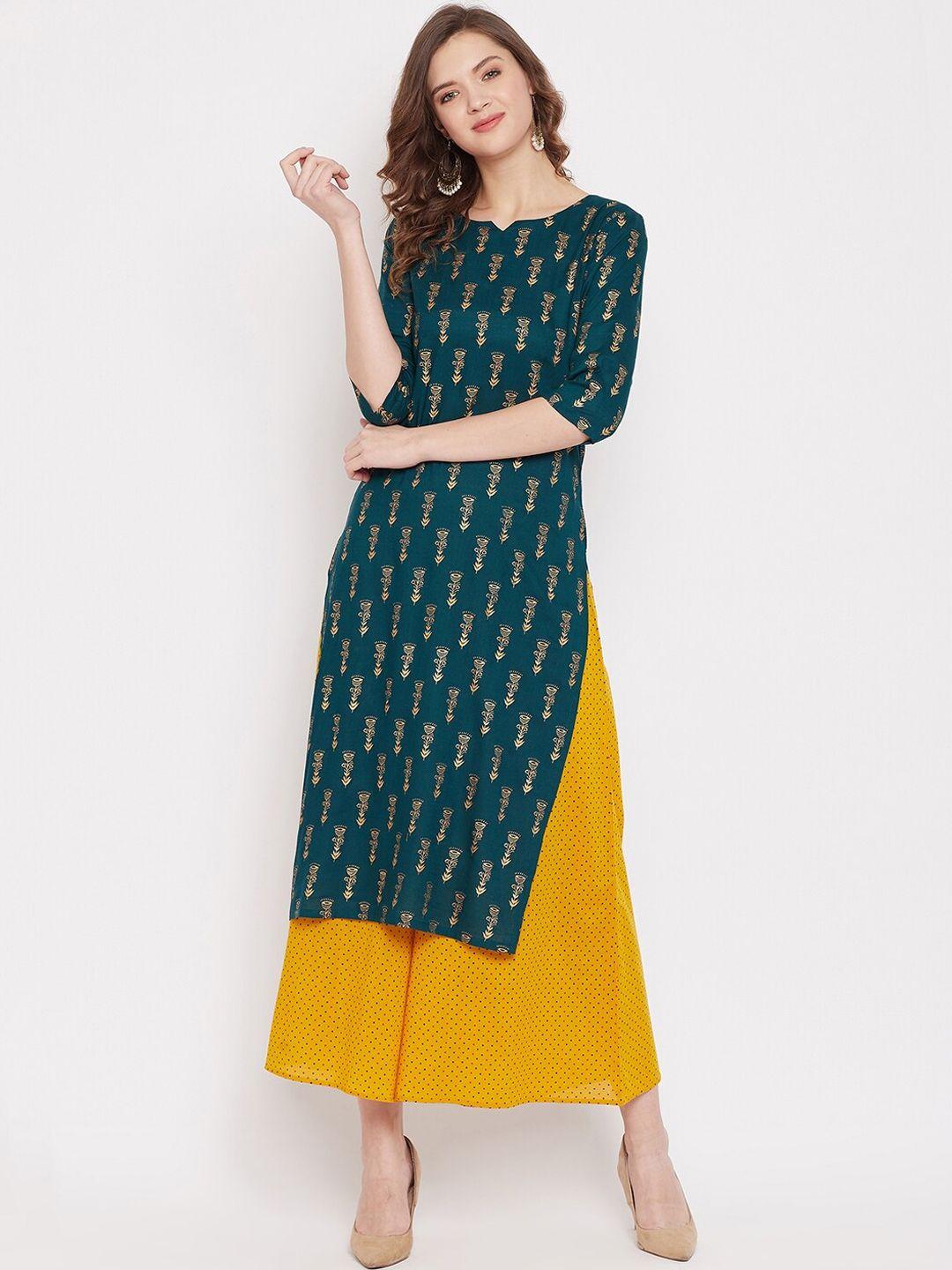 panit women ethnic motifs printed kurta with palazzos