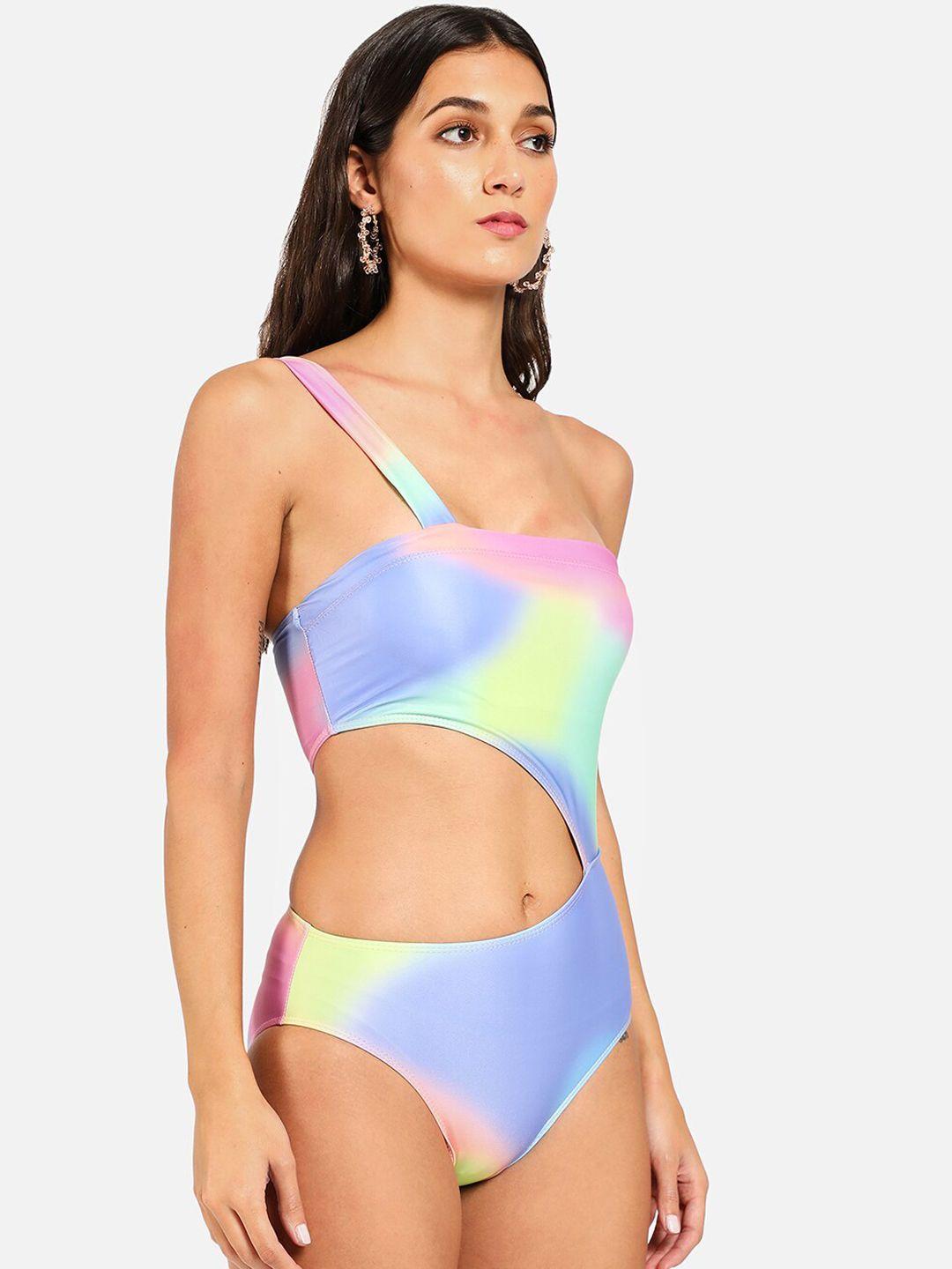 haute sauce by campus sutra women cut-out  one-piece swimwear