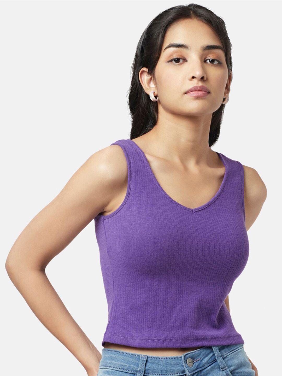 yu by pantaloons v-neck sleeveless top