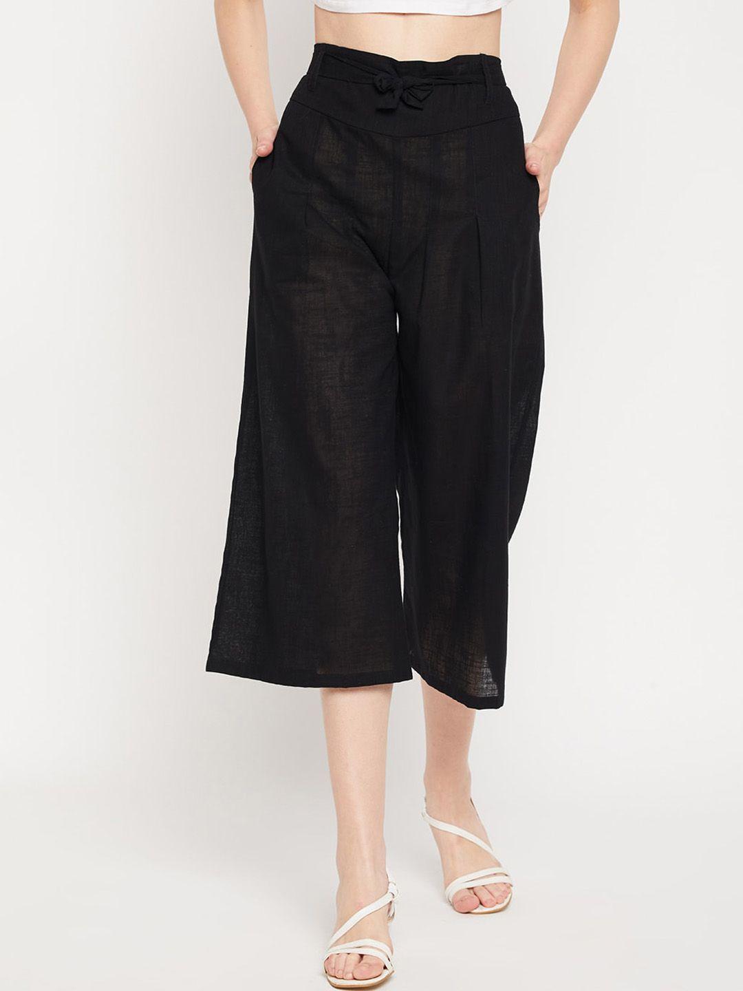 clora creation women pleated cotton culottes