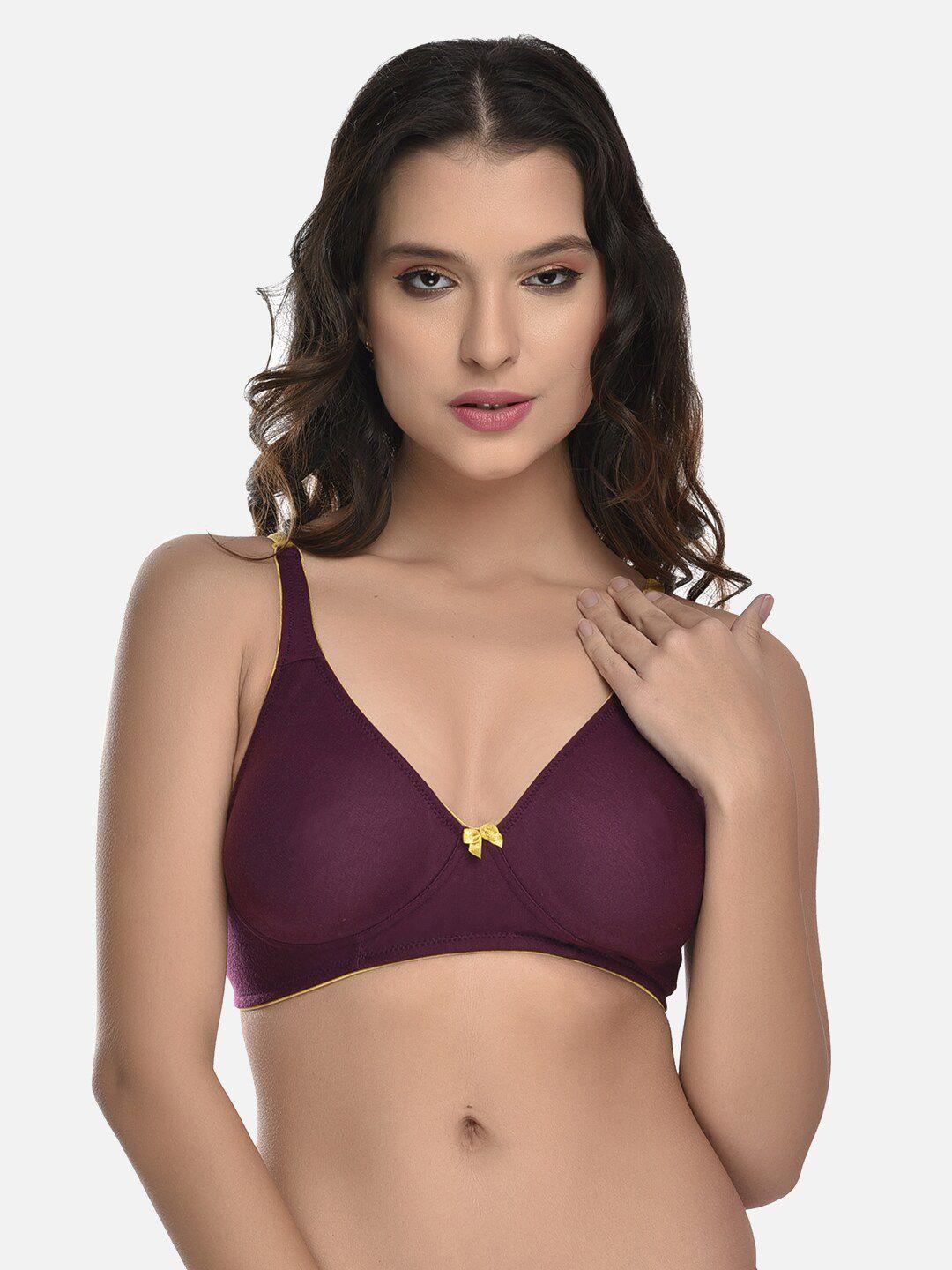 styfun cotton seamless non-padded rapid-dry bra ls_charu_bra_purple