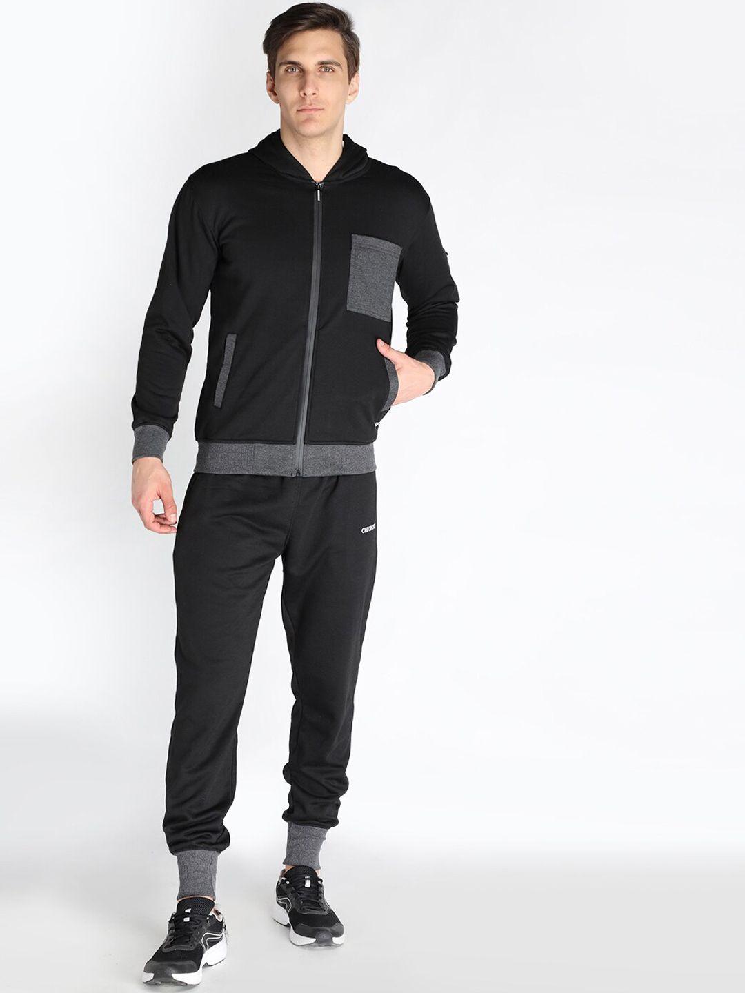 chkokko men hooded fleece tracksuit