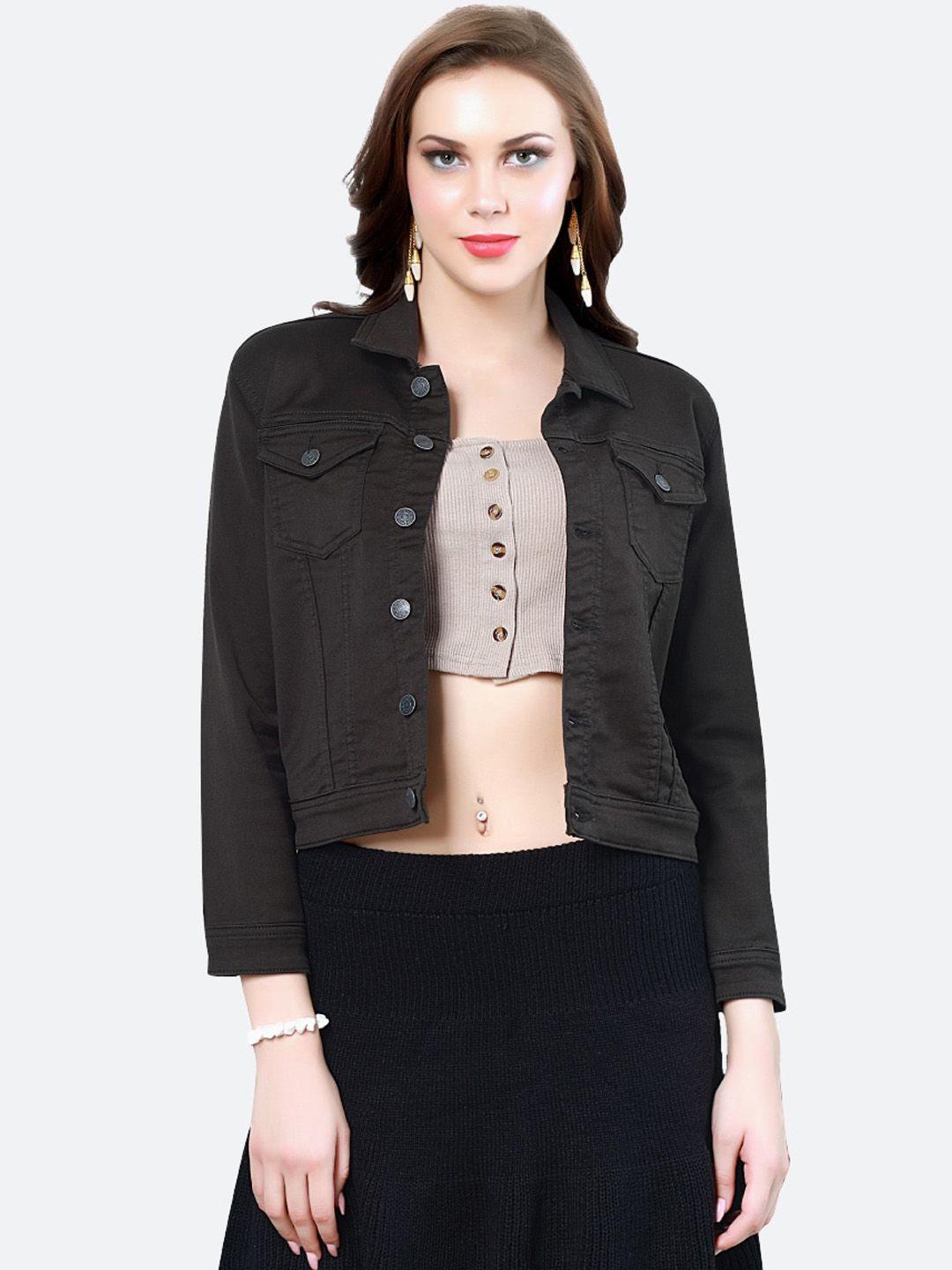 fck-3 women cotton lightweight crop tailored jacket