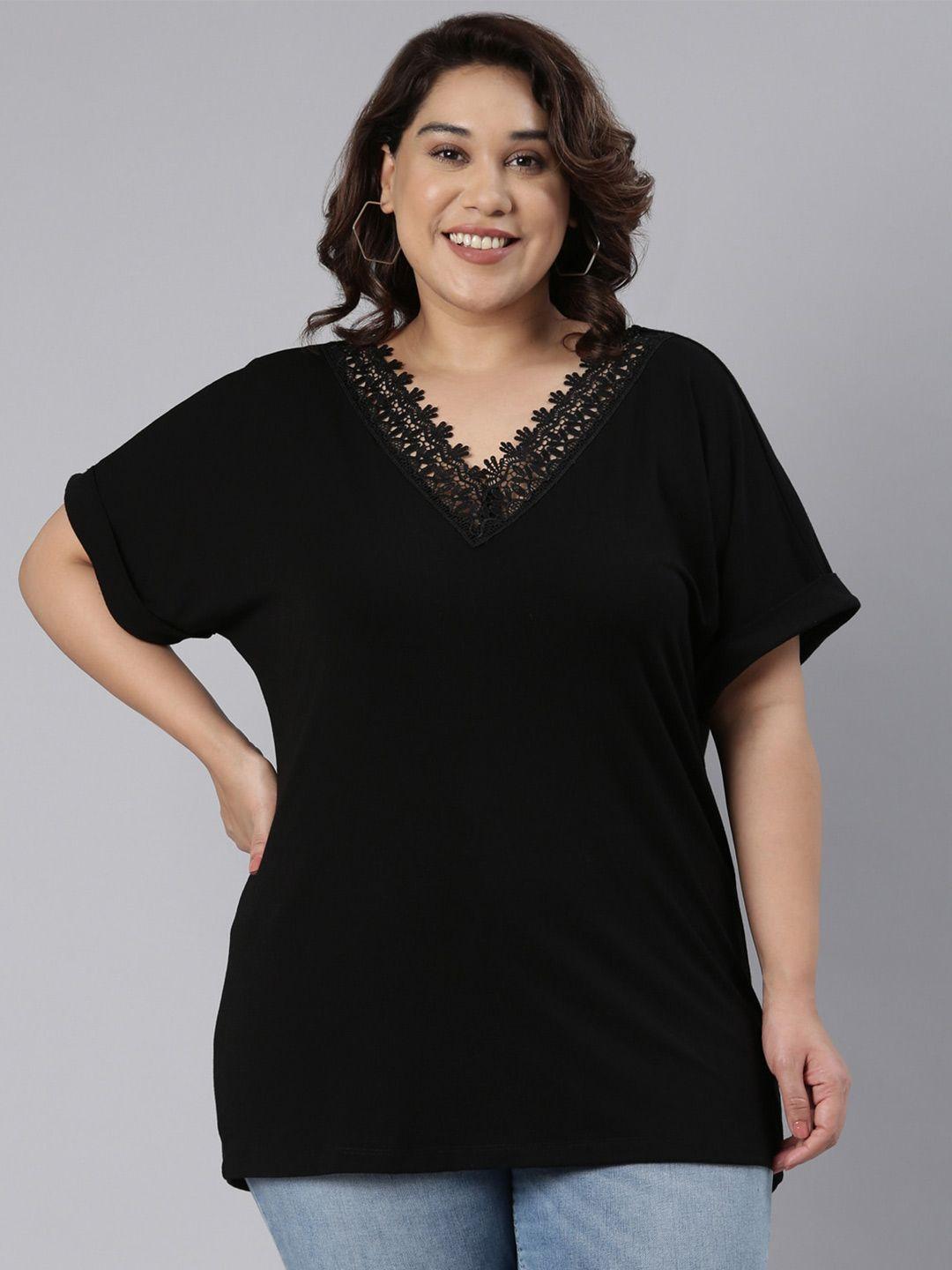 the pink moon plus size extended sleeves top