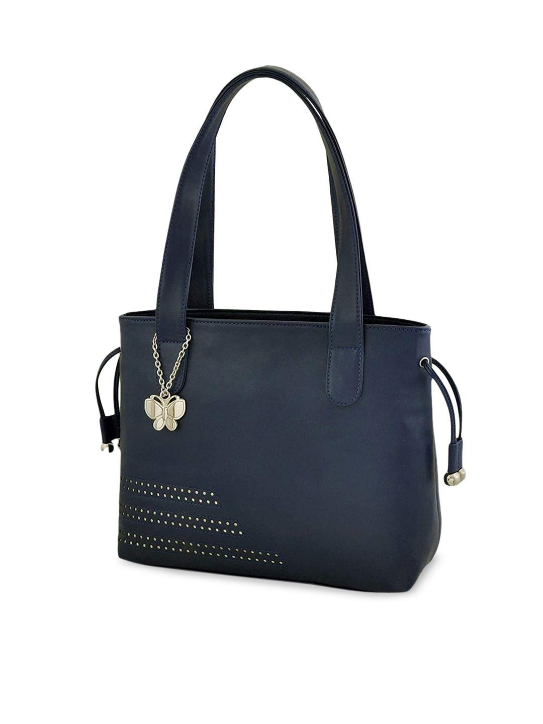 butterflies embellished pu structured shoulder bag