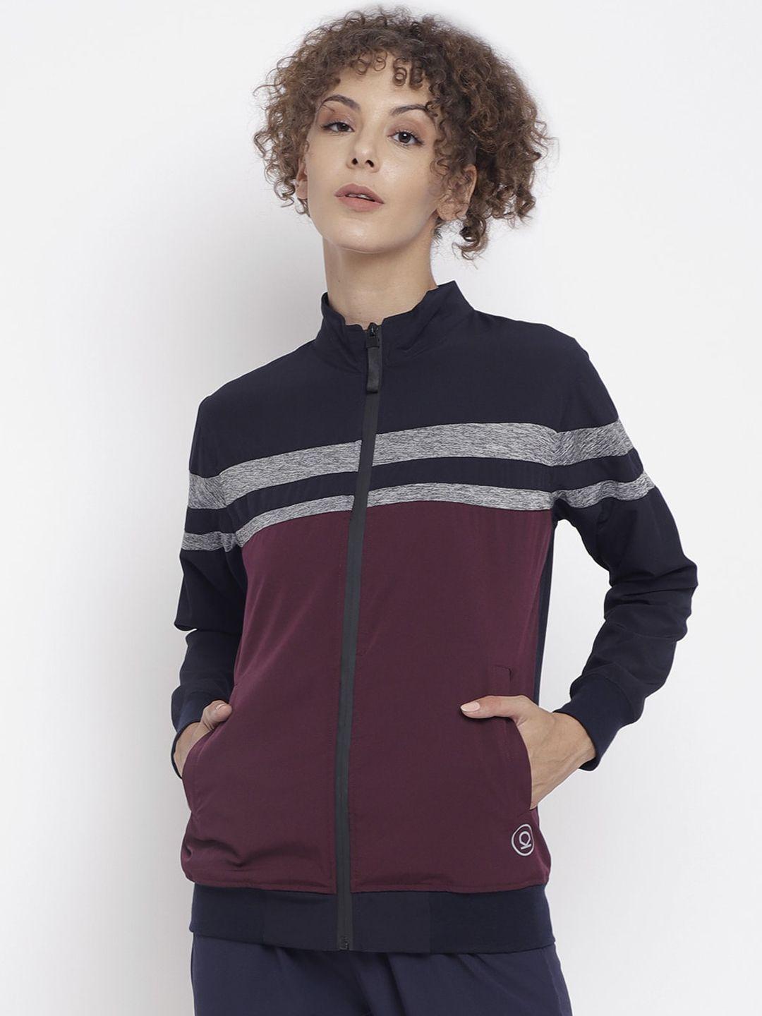 chkokko women striped windcheater sporty jacket