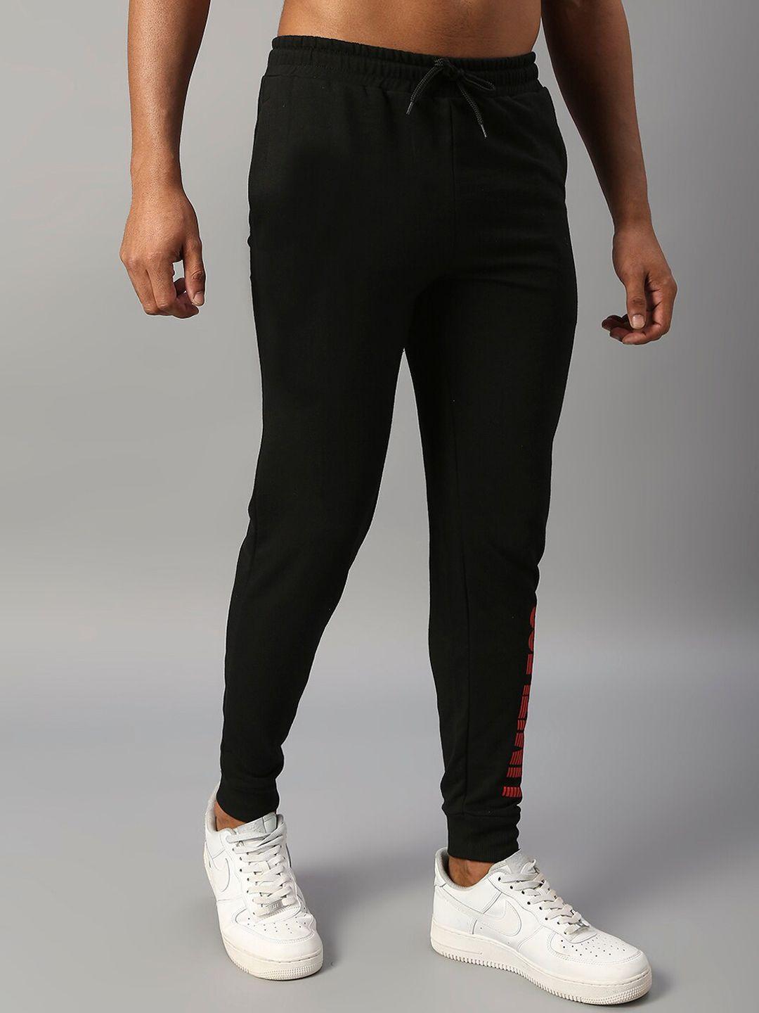 hubberholme men printed mid-rise regular fit joggers